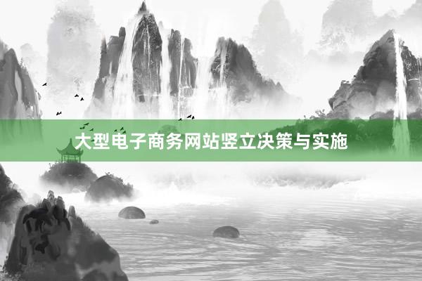 大型电子商务网站竖立决策与实施